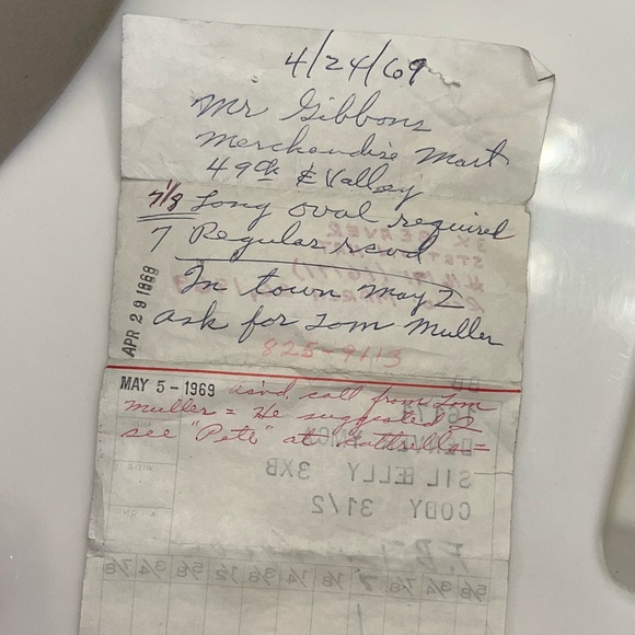 stetson 3x 1968 beaver cowboy hat Vintage With Original Receipt And Note - Picture 7 of 9